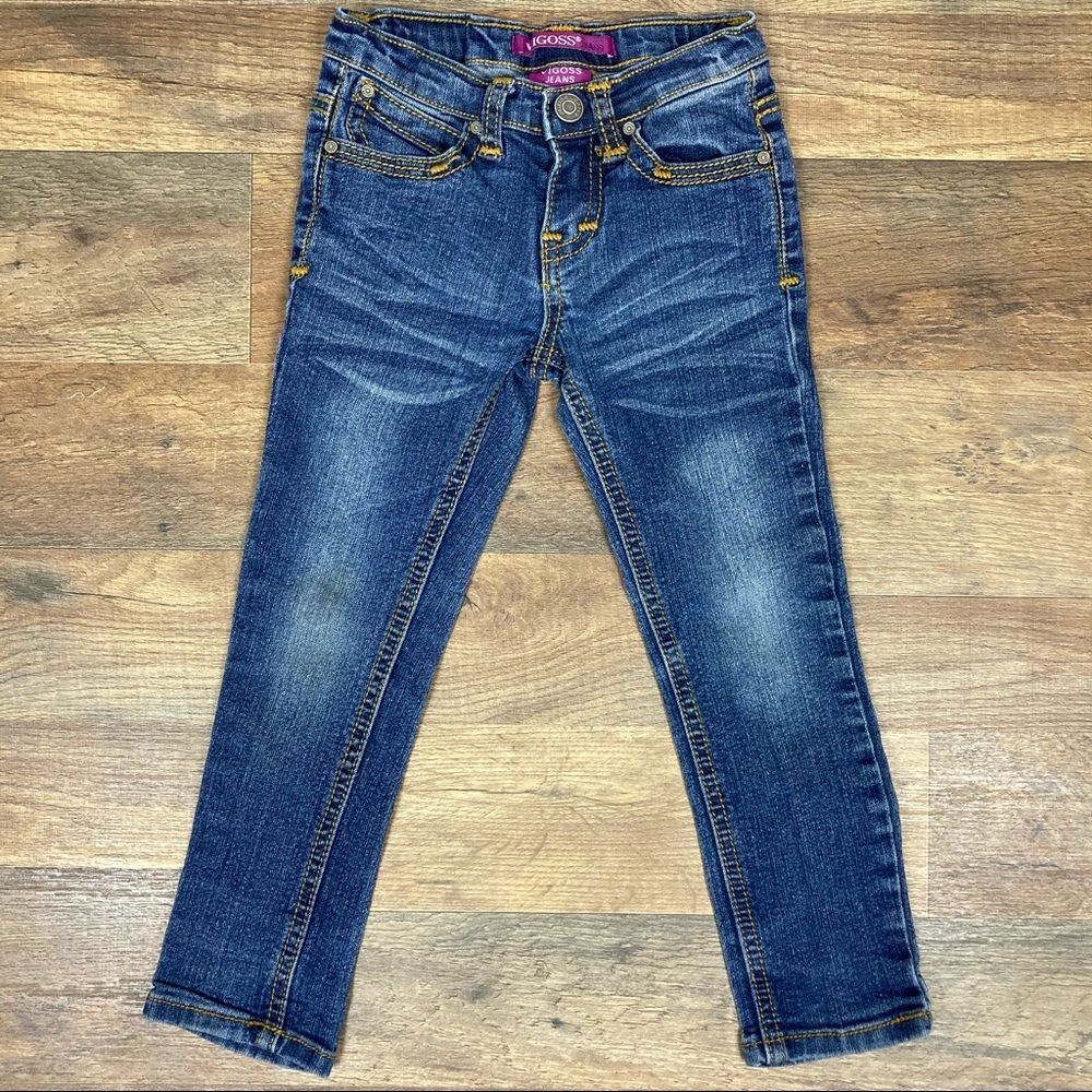 Vigoss Girl's Jeans w/ Sequin Butterfly Pockets Size 4